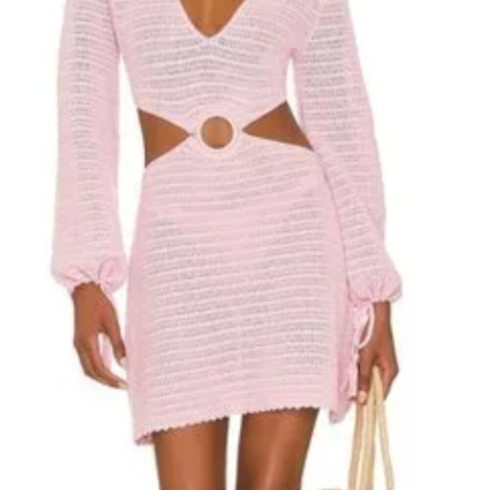 DEVON WINDSOR Pink crochet coverup